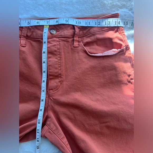 Pistola Cropped Straight Leg Stretchy Pants in Orange Size 28 - Picture 5 of 9